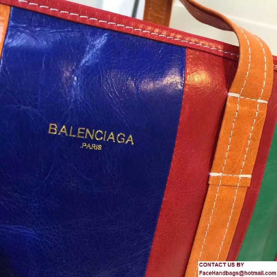 Balenciaga Bazar Small Shopping Bag Black/Green/Blue/Red/Orange 2016