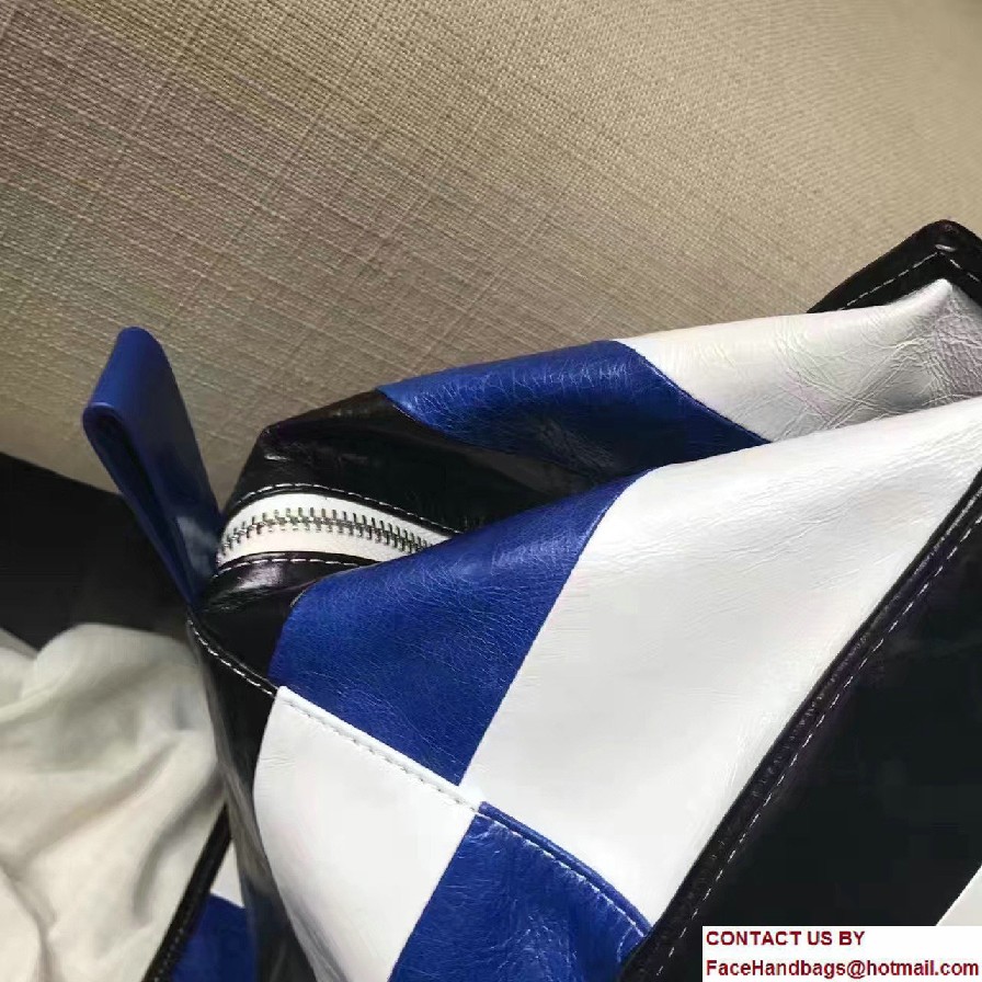 Balenciaga Bazar XL Large Shopping Bag Black/Blue/White 2016