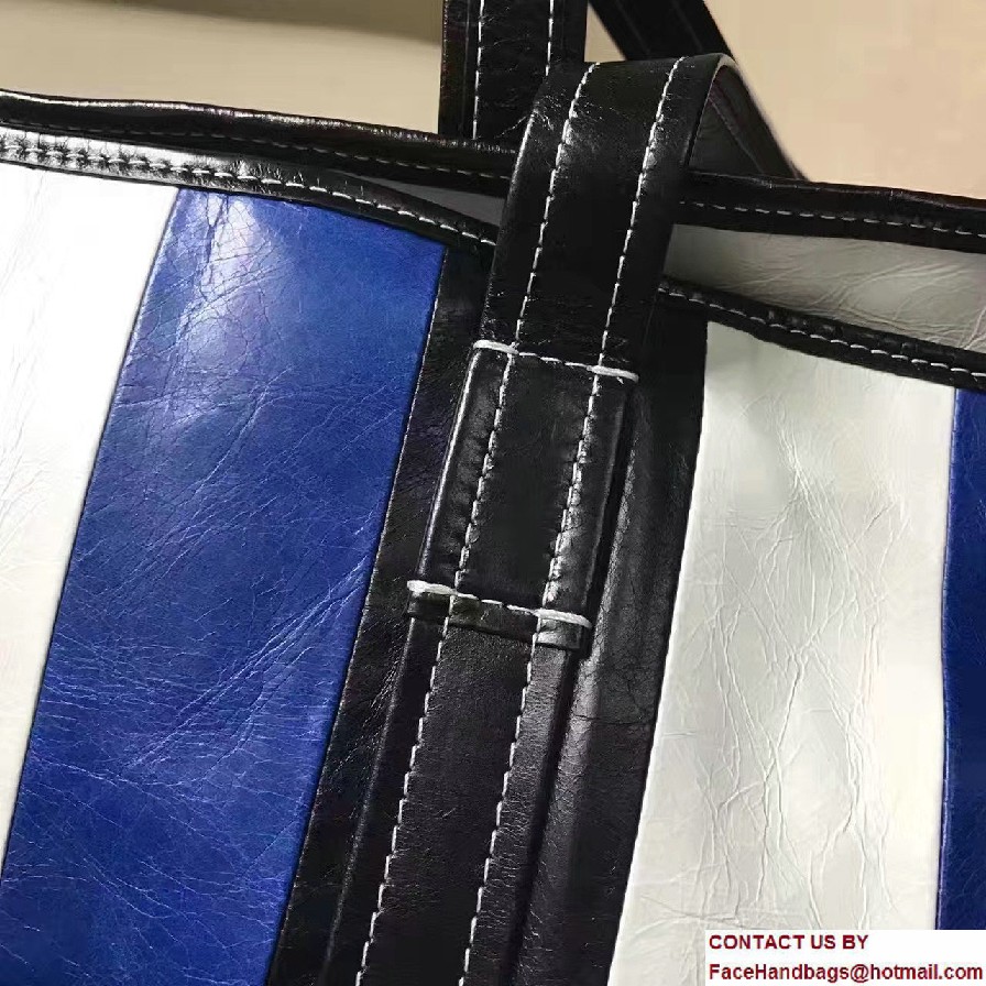 Balenciaga Bazar XL Large Shopping Bag Black/Blue/White 2016