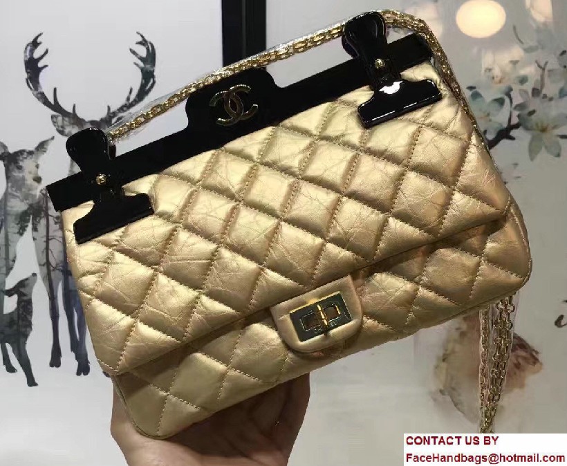 Chanel 2.55 Reissue Aged Calfskin Hanger Flap Bag A93600/A93646 Gold 2016/2017 - Click Image to Close