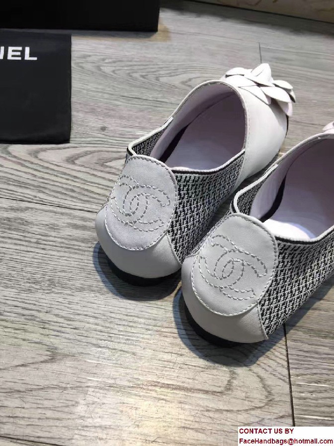 Chanel Camellia Embellished Slip-on Sneakers White 2017