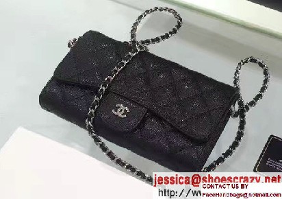 Chanel Caviar Leather Coco Wallet On Chain WOC Bag A81122 Black 2016