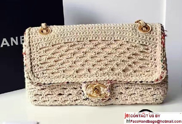 Chanel Crochet Braid Cayo Coco Flap Bag A93680 Beige Cruise 2017 - Click Image to Close