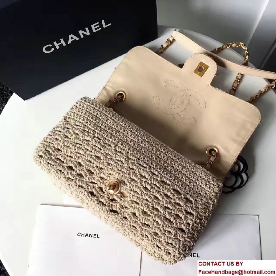 Chanel Crochet Braid Cayo Coco Flap Bag A93680 Beige Cruise 2017