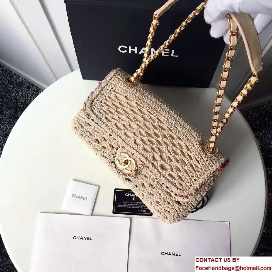 Chanel Crochet Braid Cayo Coco Flap Bag A93680 Beige Cruise 2017