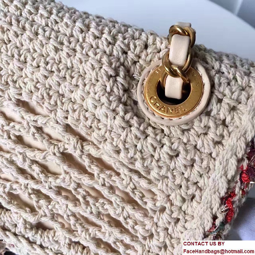 Chanel Crochet Braid Cayo Coco Flap Bag A93680 Beige Cruise 2017