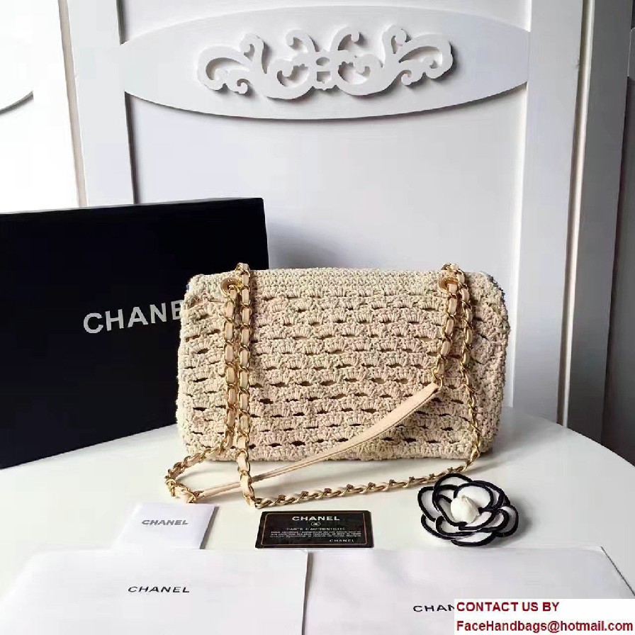 Chanel Crochet Braid Cayo Coco Flap Bag A93680 Beige Cruise 2017