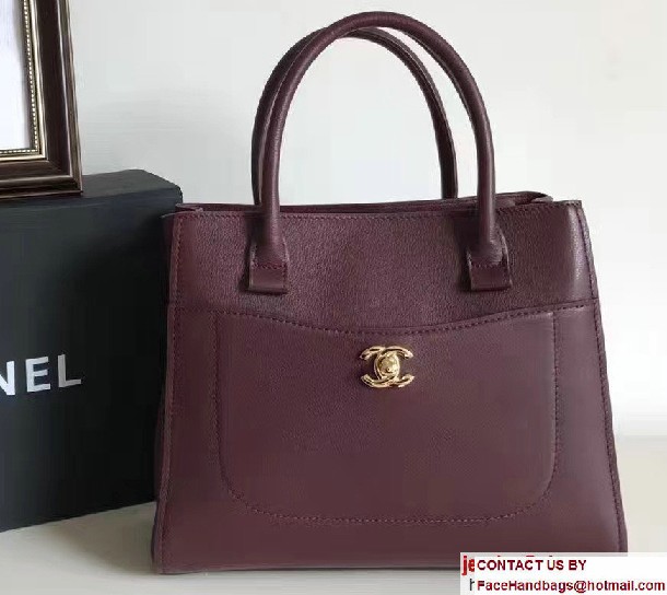 Chanel Grained Calfskin Neo Executive Mini Shopping Bag A69929 Burgundy Cruise 2017