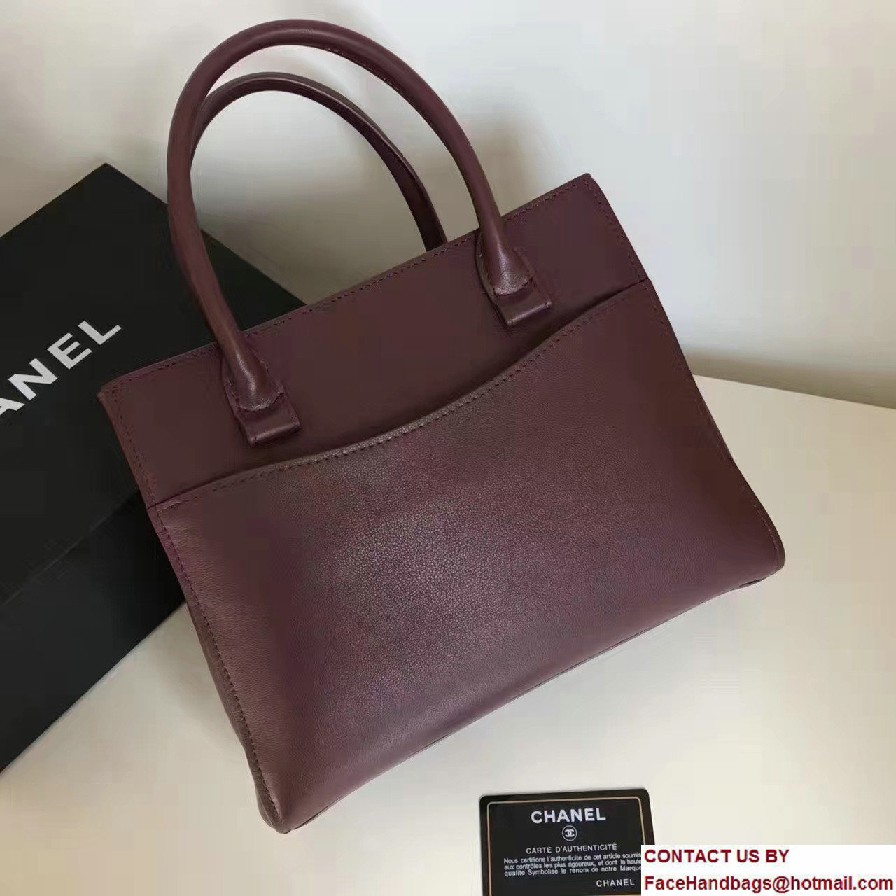 Chanel Grained Calfskin Neo Executive Mini Shopping Bag A69929 Burgundy Cruise 2017