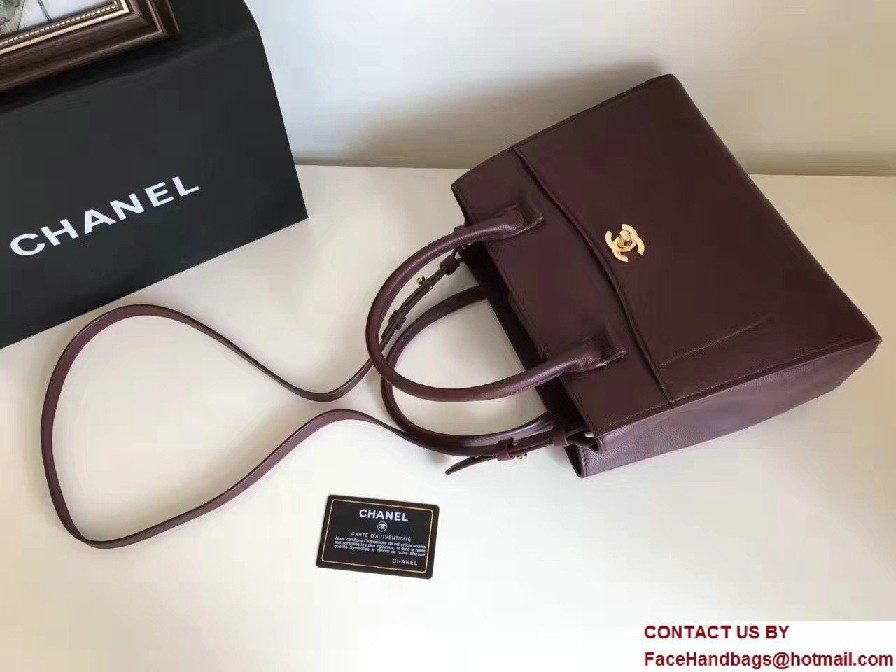 Chanel Grained Calfskin Neo Executive Mini Shopping Bag A69929 Burgundy Cruise 2017