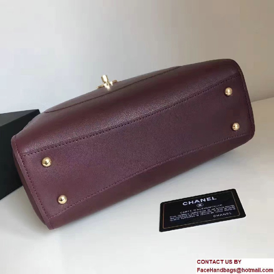 Chanel Grained Calfskin Neo Executive Mini Shopping Bag A69929 Burgundy Cruise 2017