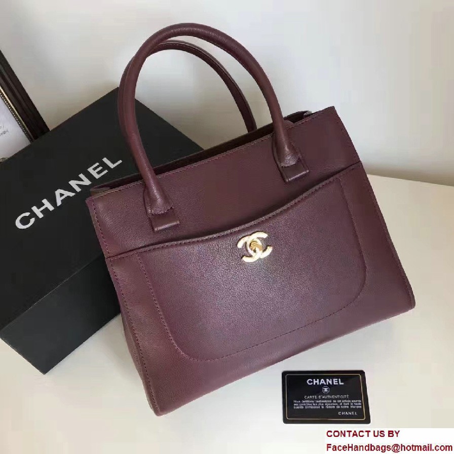 Chanel Grained Calfskin Neo Executive Mini Shopping Bag A69929 Burgundy Cruise 2017