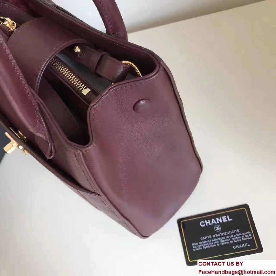 Chanel Grained Calfskin Neo Executive Mini Shopping Bag A69929 Burgundy Cruise 2017