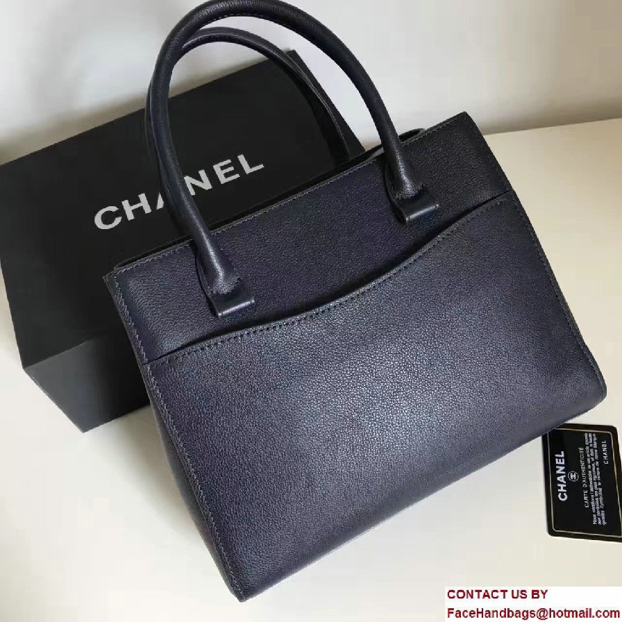 Chanel Grained Calfskin Neo Executive Mini Shopping Bag A69929 Dark Blue Cruise 2017