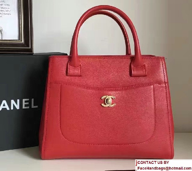 Chanel Grained Calfskin Neo Executive Mini Shopping Bag A69929 Red Cruise 2017 - Click Image to Close