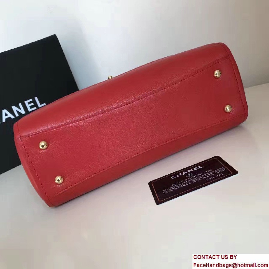 Chanel Grained Calfskin Neo Executive Mini Shopping Bag A69929 Red Cruise 2017