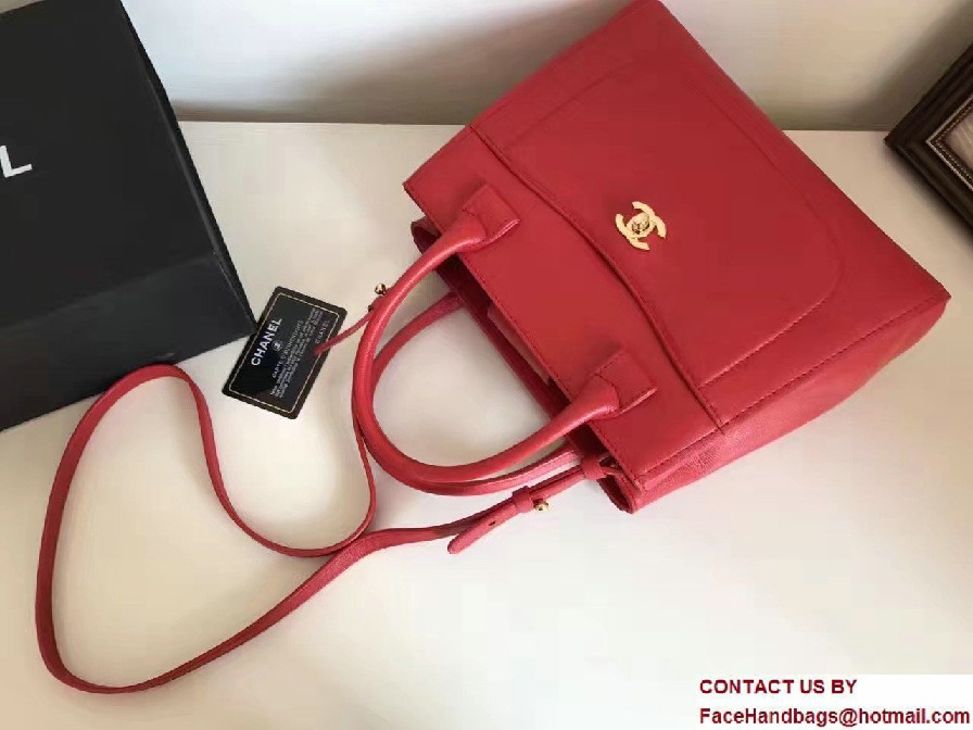 Chanel Grained Calfskin Neo Executive Mini Shopping Bag A69929 Red Cruise 2017