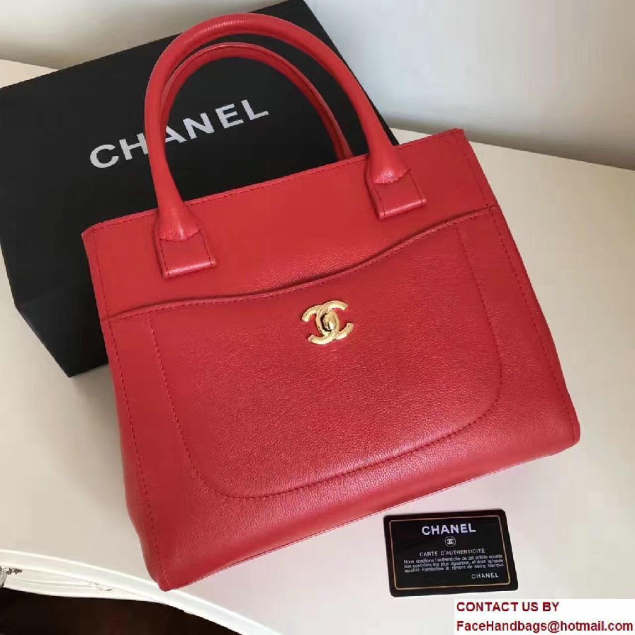 Chanel Grained Calfskin Neo Executive Mini Shopping Bag A69929 Red Cruise 2017