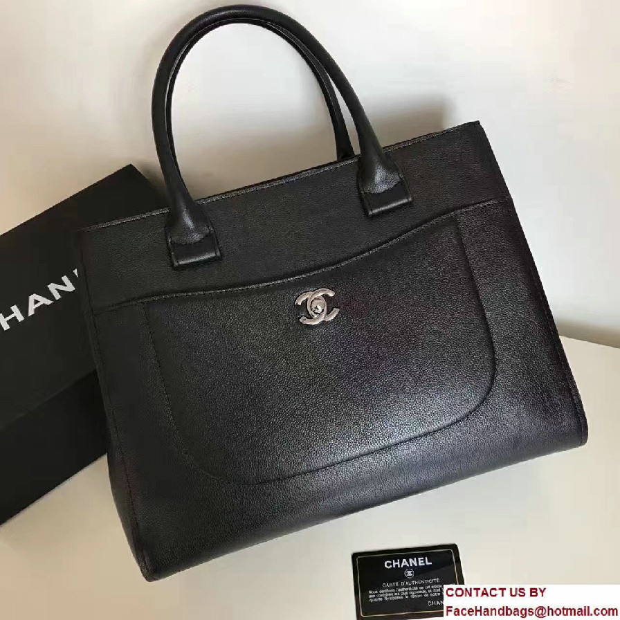 Chanel Grained Calfskin Neo Executive Small Shopping Bag A69930 Black Cruise 2017