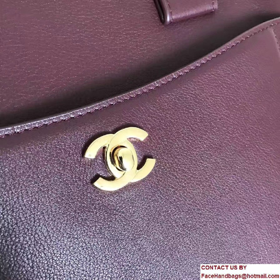 Chanel Grained Calfskin Neo Executive Small Shopping Bag A69930 Burgundy Cruise 2017