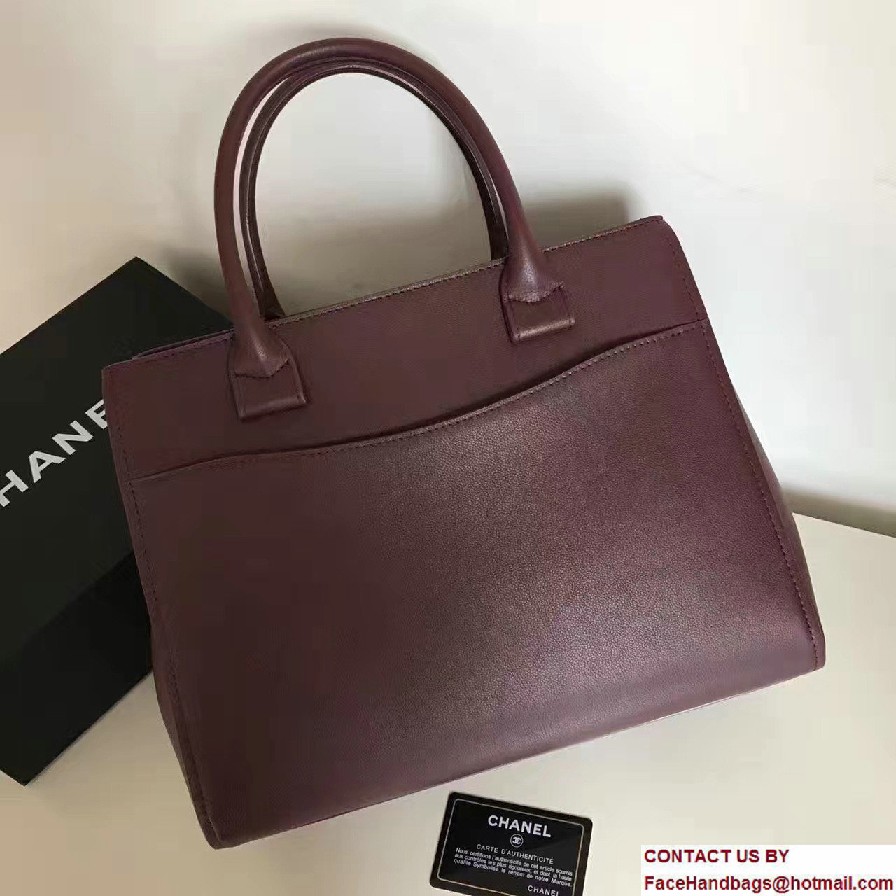 Chanel Grained Calfskin Neo Executive Small Shopping Bag A69930 Burgundy Cruise 2017