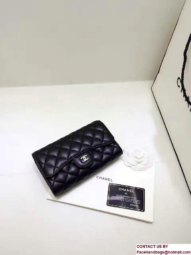 Chanel Lambskin Coco Wallet On Chain WOC Bag A81122 Black 2016