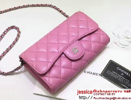 Chanel Lambskin Coco Wallet On Chain WOC Bag A81122 Pink 2016 - Click Image to Close