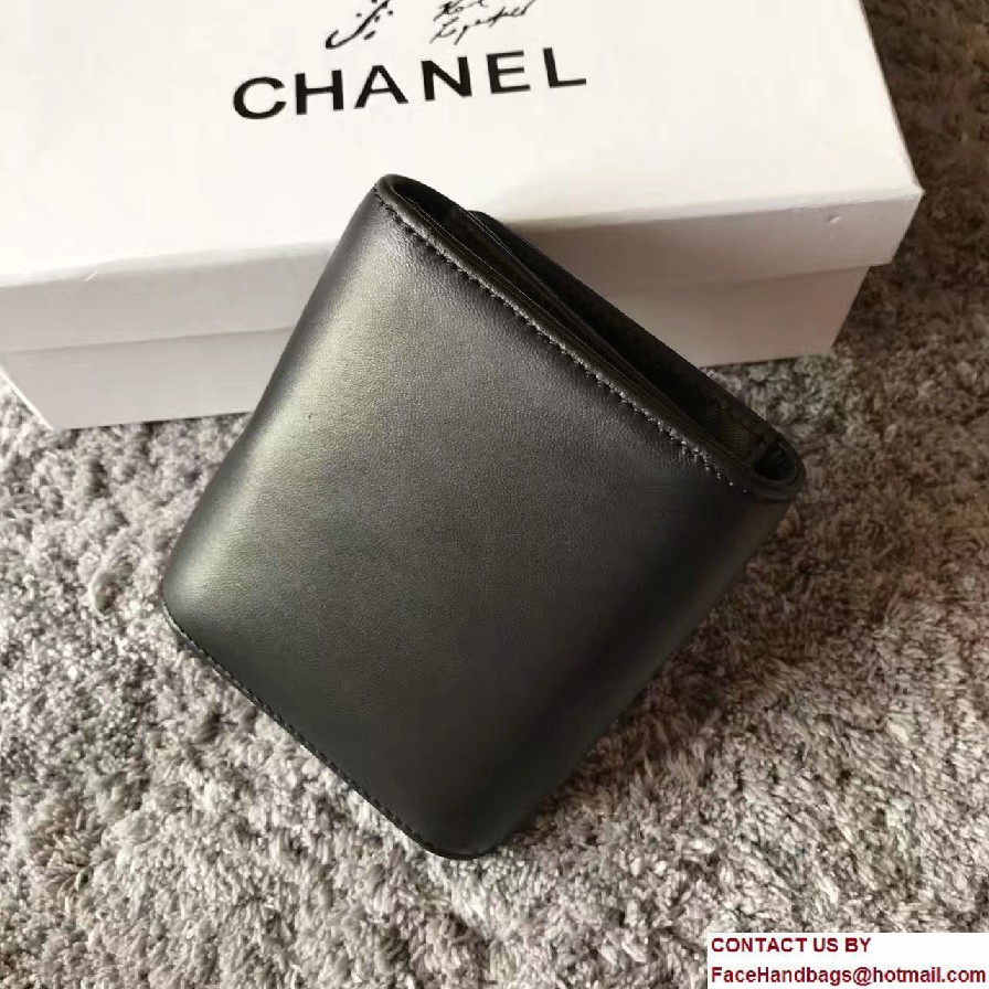 Chanel Lambskin and Car Printed Small Wallet 2017