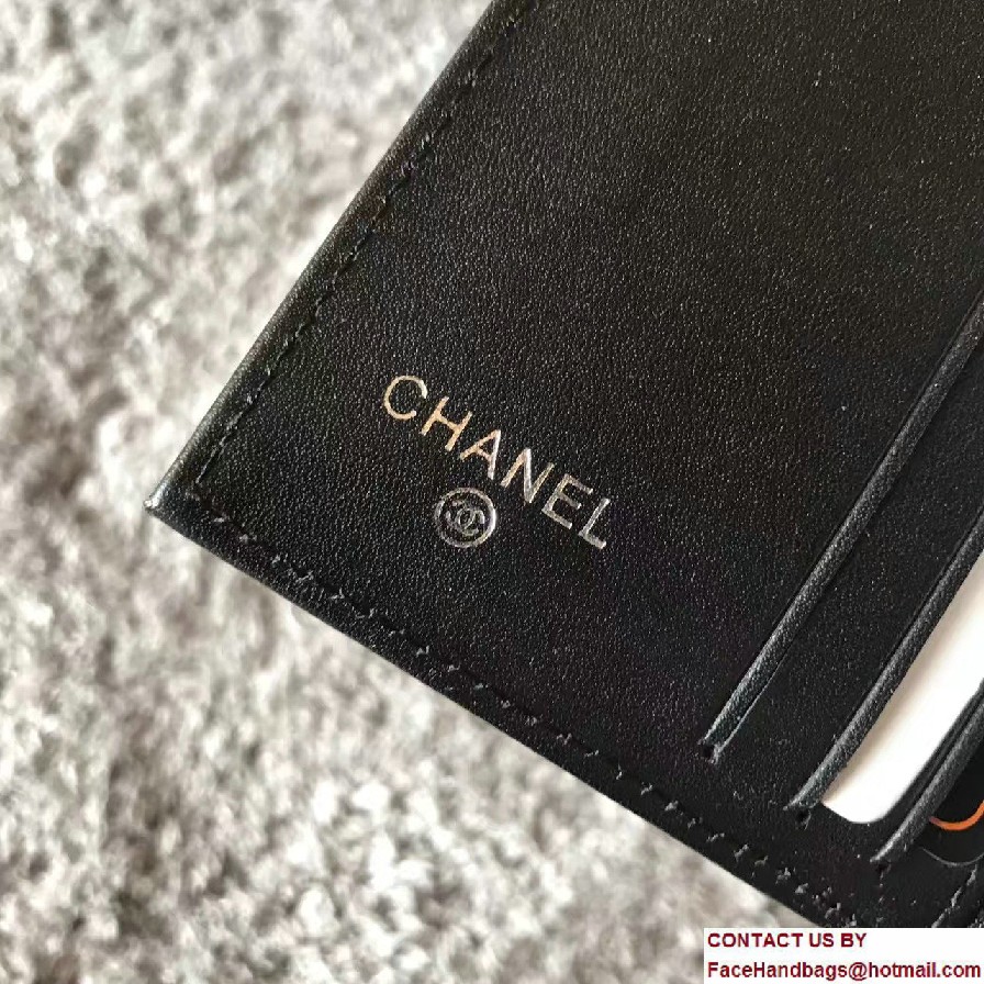 Chanel Lambskin and Car Printed Small Wallet 2017