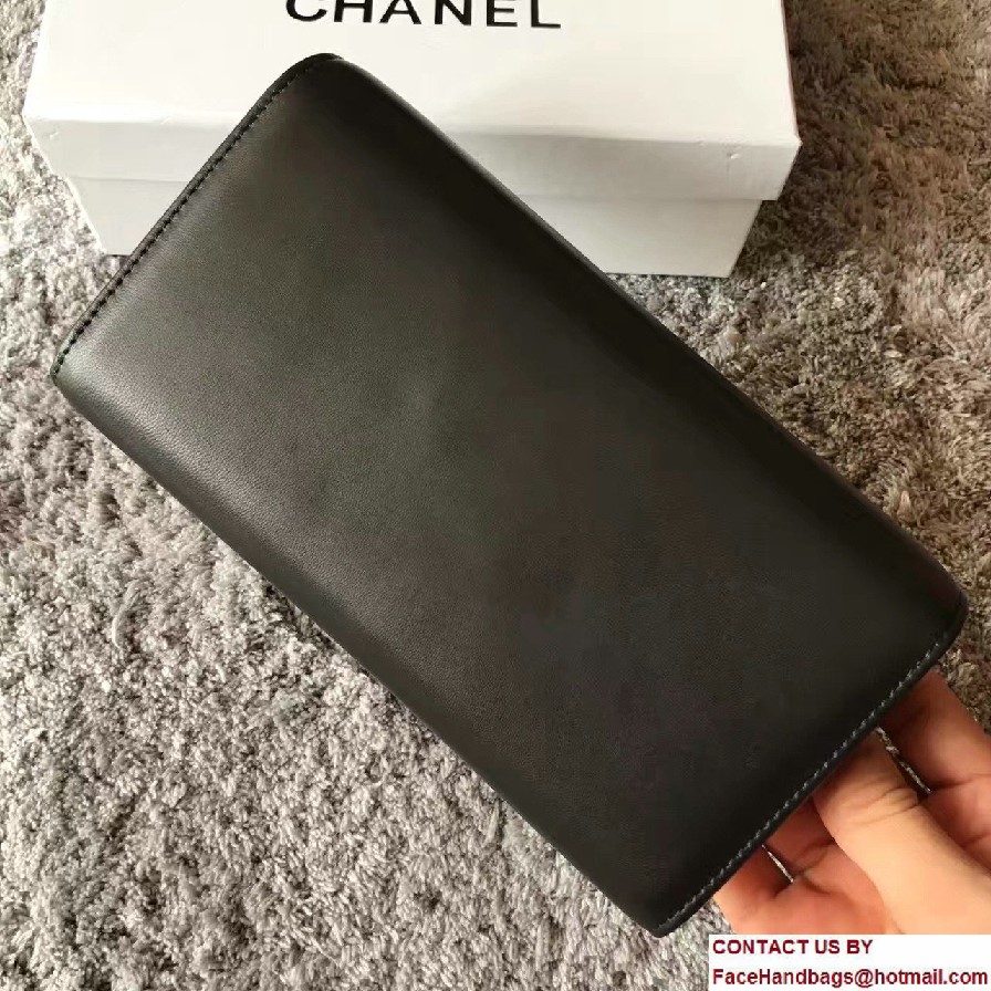 Chanel Lambskin and Car Printed Wallet 2017