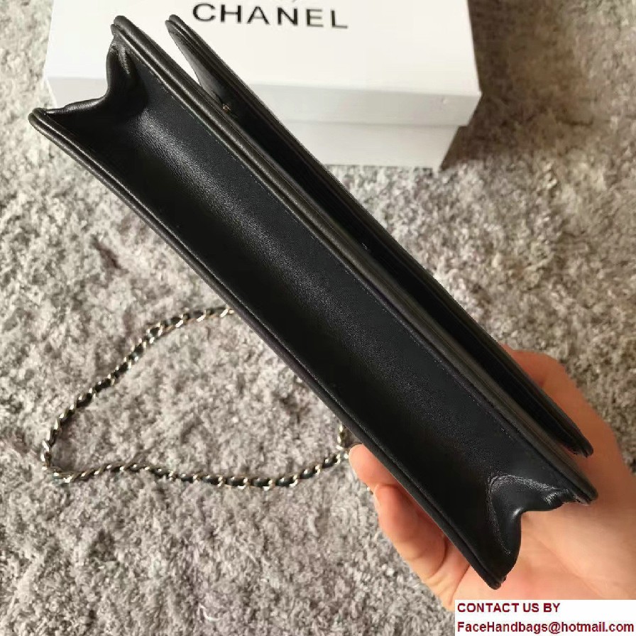 Chanel Lambskin and Car Printed Wallet On Chain WOC Bag 2017