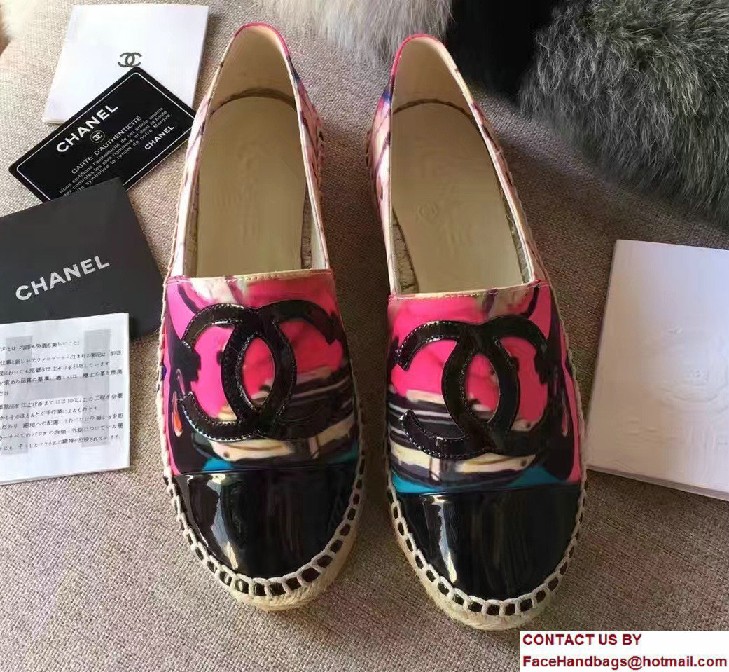 Chanel Multicolor Cuba Print Espadrilles G29762 Cruise 2017