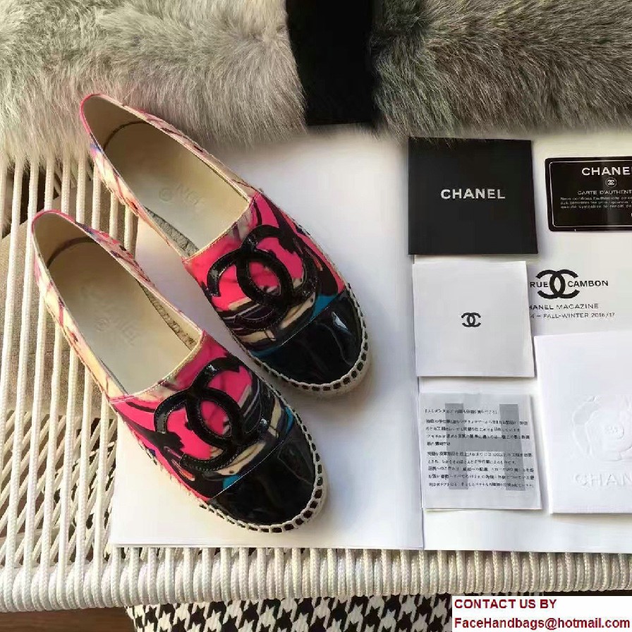 Chanel Multicolor Cuba Print Espadrilles G29762 Cruise 2017