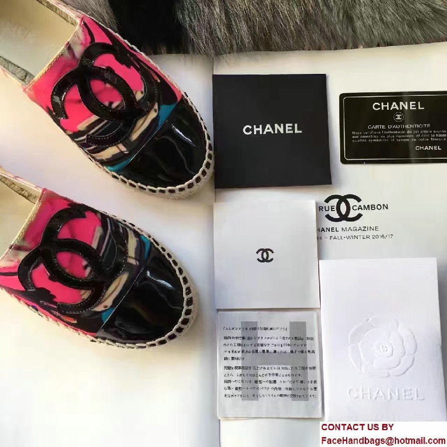 Chanel Multicolor Cuba Print Espadrilles G29762 Cruise 2017