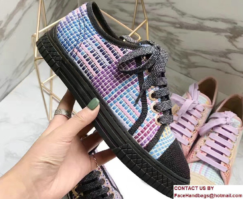 Chanel Multicolor Tweed Sneakers G32383 Black Spring 2017