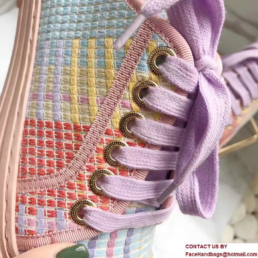 Chanel Multicolor Tweed Sneakers G32383 Pink Spring 2017