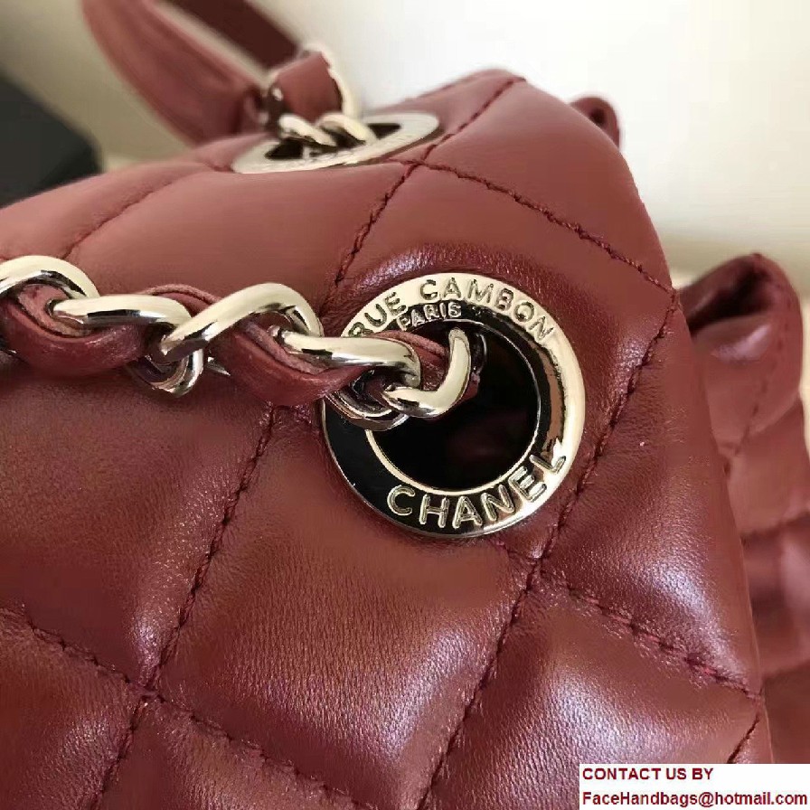 Chanel Quilted Lambskin Backpack Bag Red Fall Winter 2016