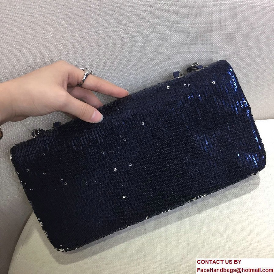 Chanel Sequins Coco Cuba Clutch Bag A98612 Blue Cruise 2017