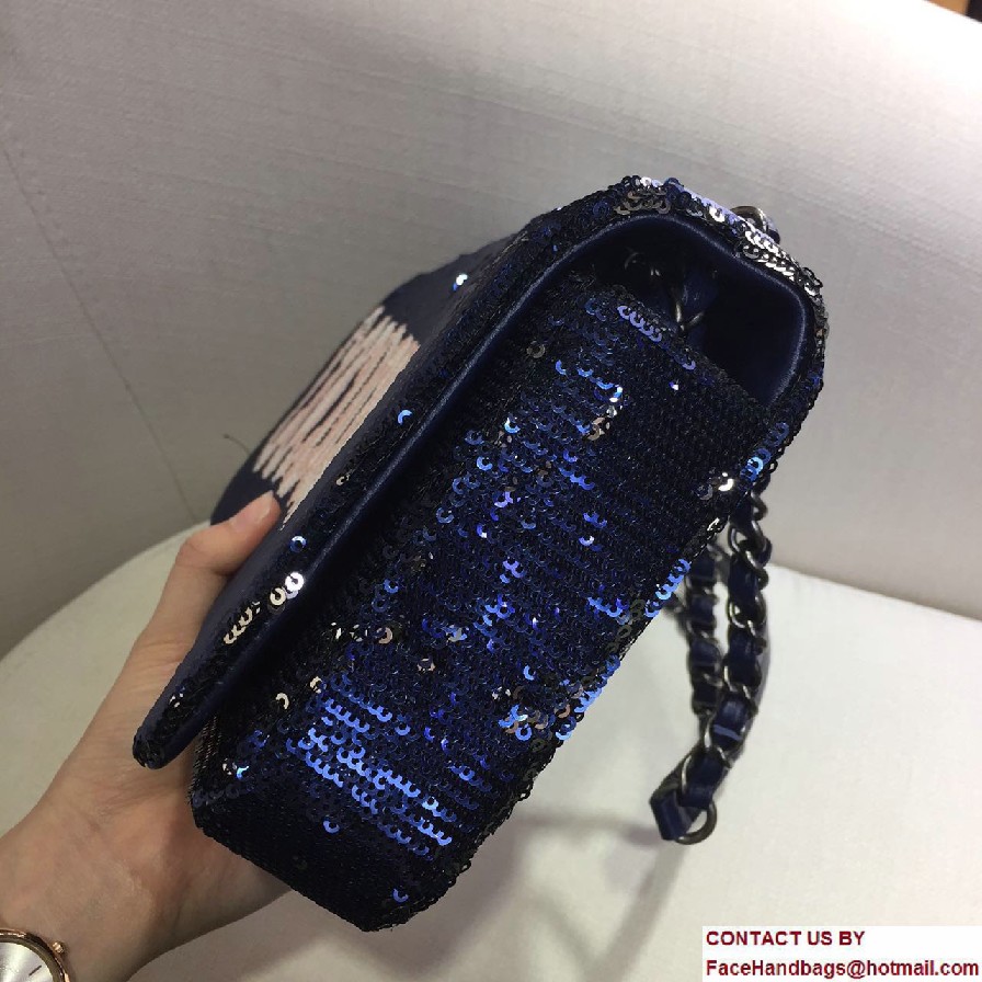 Chanel Sequins Coco Cuba Clutch Bag A98612 Blue Cruise 2017