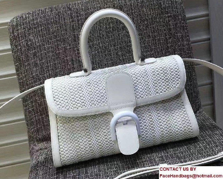 Delvaux Weave Brillant East/West Mini Bag White 2016 - Click Image to Close