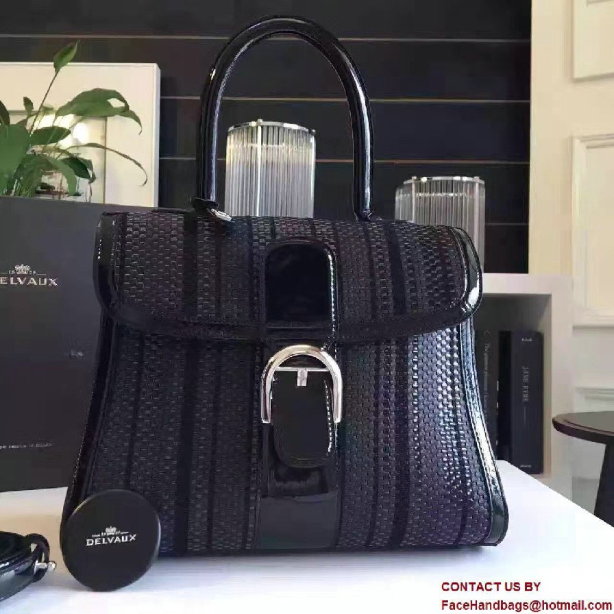 Delvaux Weave Brillant MM Bag Black 2016