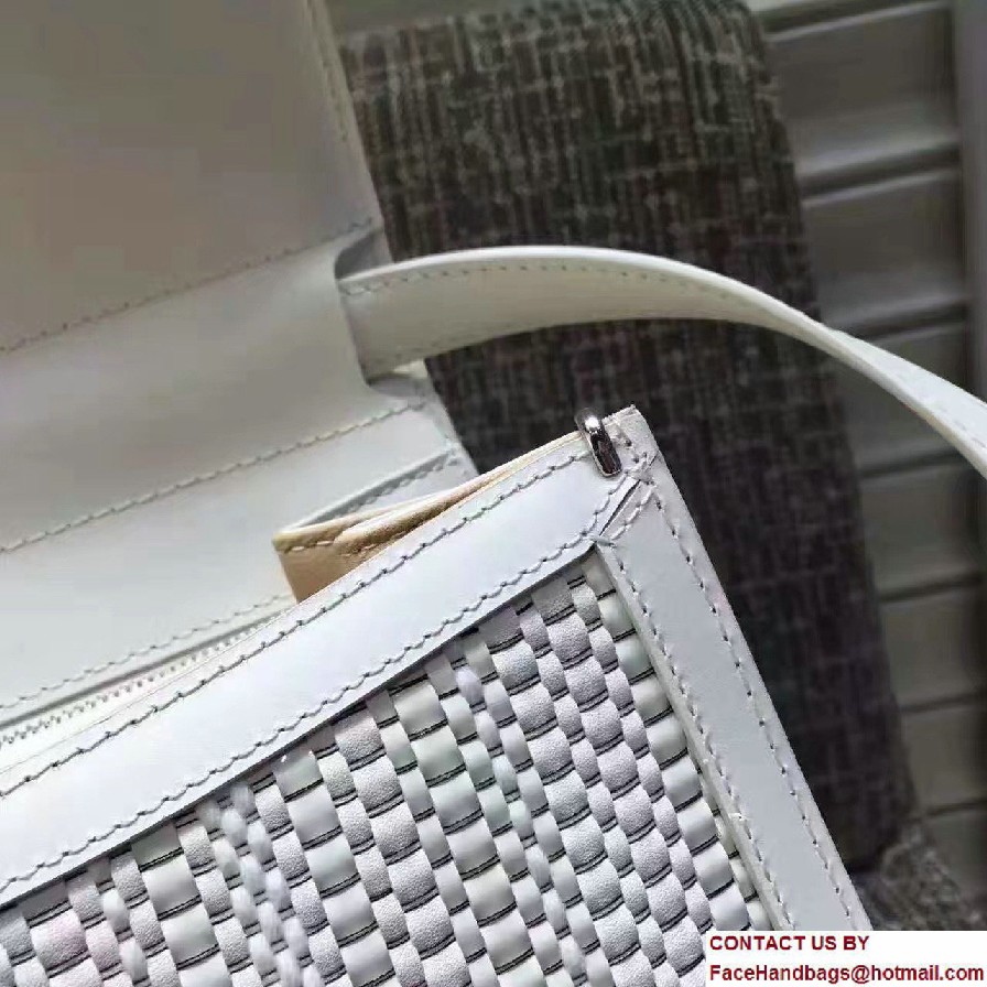 Delvaux Weave Brillant MM Bag White 2016