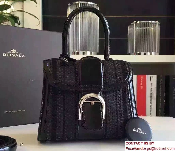 Delvaux Weave Brillant Mini Bag Black 2016