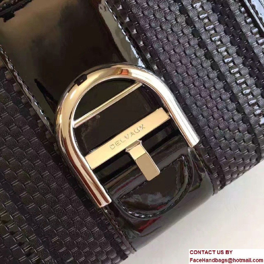 Delvaux Weave Brillant Mini Bag Black 2016