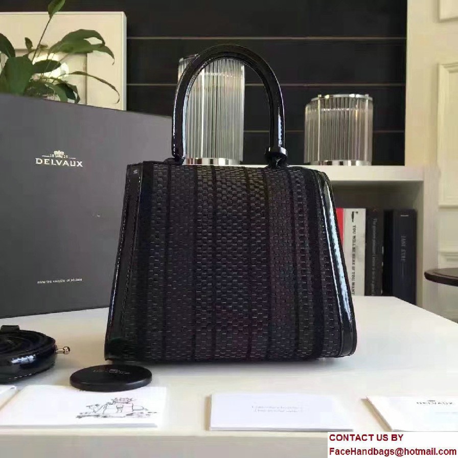 Delvaux Weave Brillant Mini Bag Black 2016