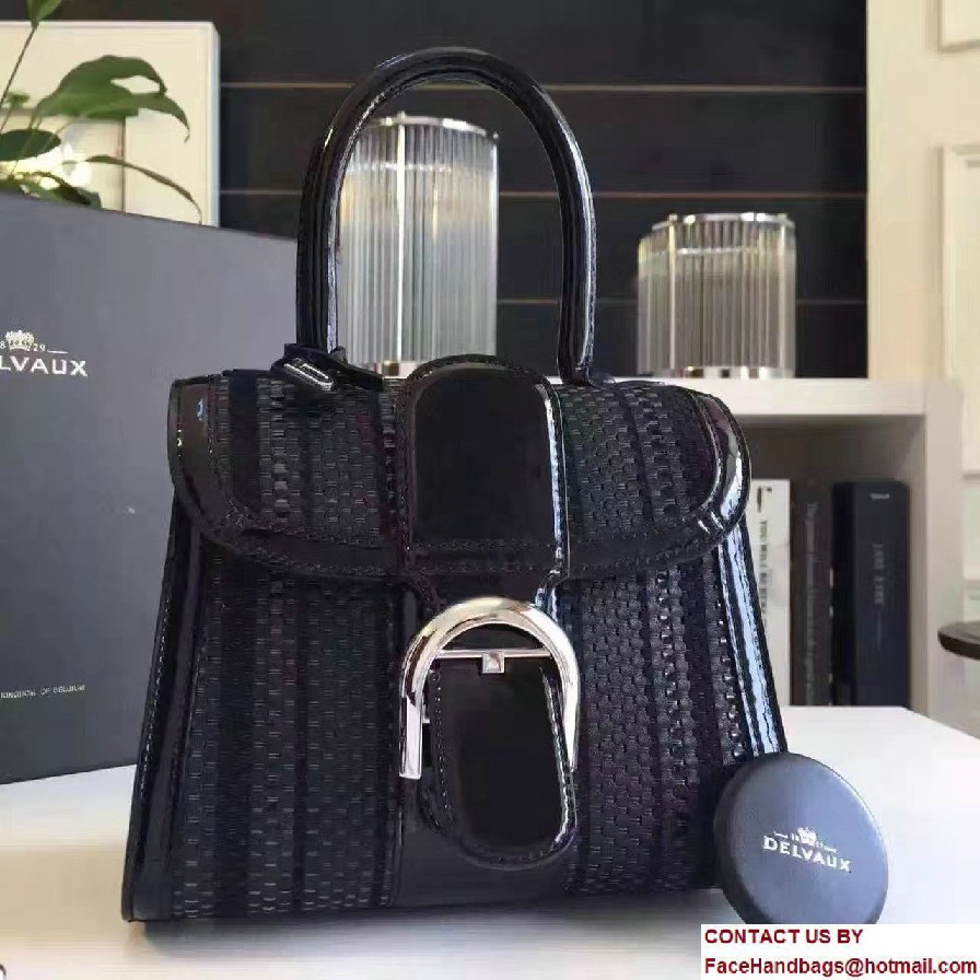 Delvaux Weave Brillant Mini Bag Black 2016