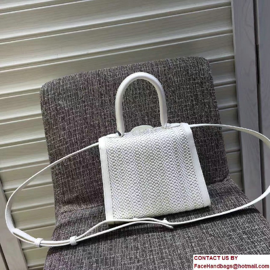 Delvaux Weave Brillant Mini Bag White 2016