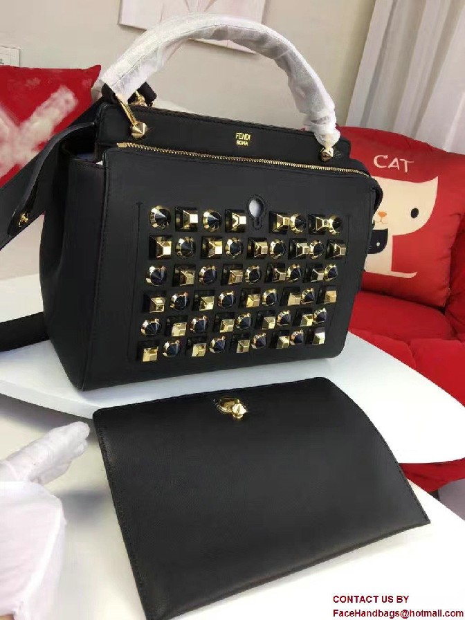 Fendi Black and Gold Studs Edition Dotcom Bag 2017