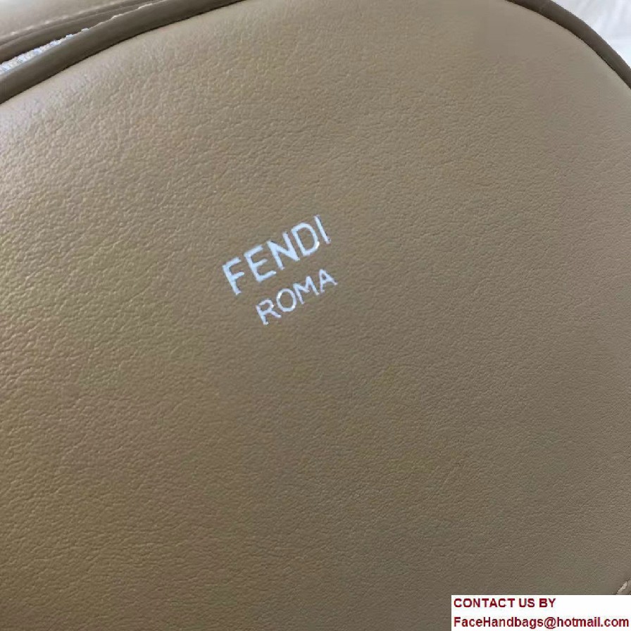 Fendi Calfskin Multicolored Rainbow Studs Mini Backpack Bag Camel 2017