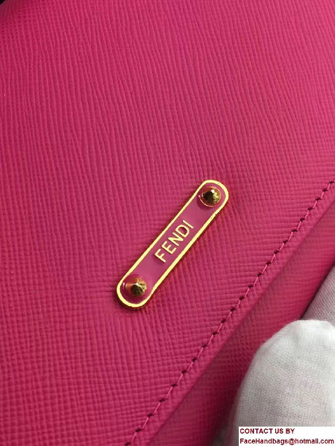 Fendi Enamel Logo Continental Crayons Wallet Fuchsia 2016